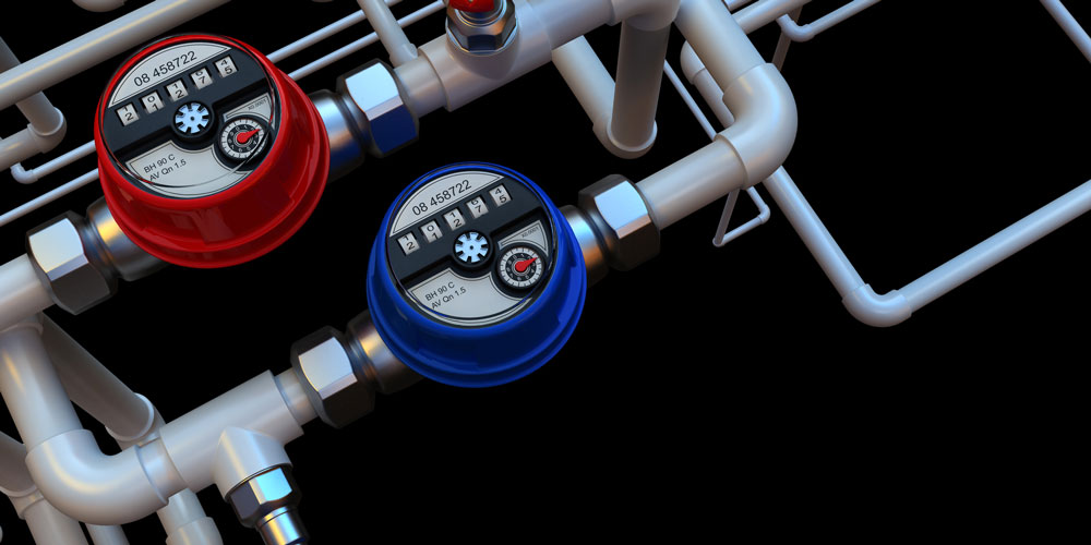 hot and cold water meter